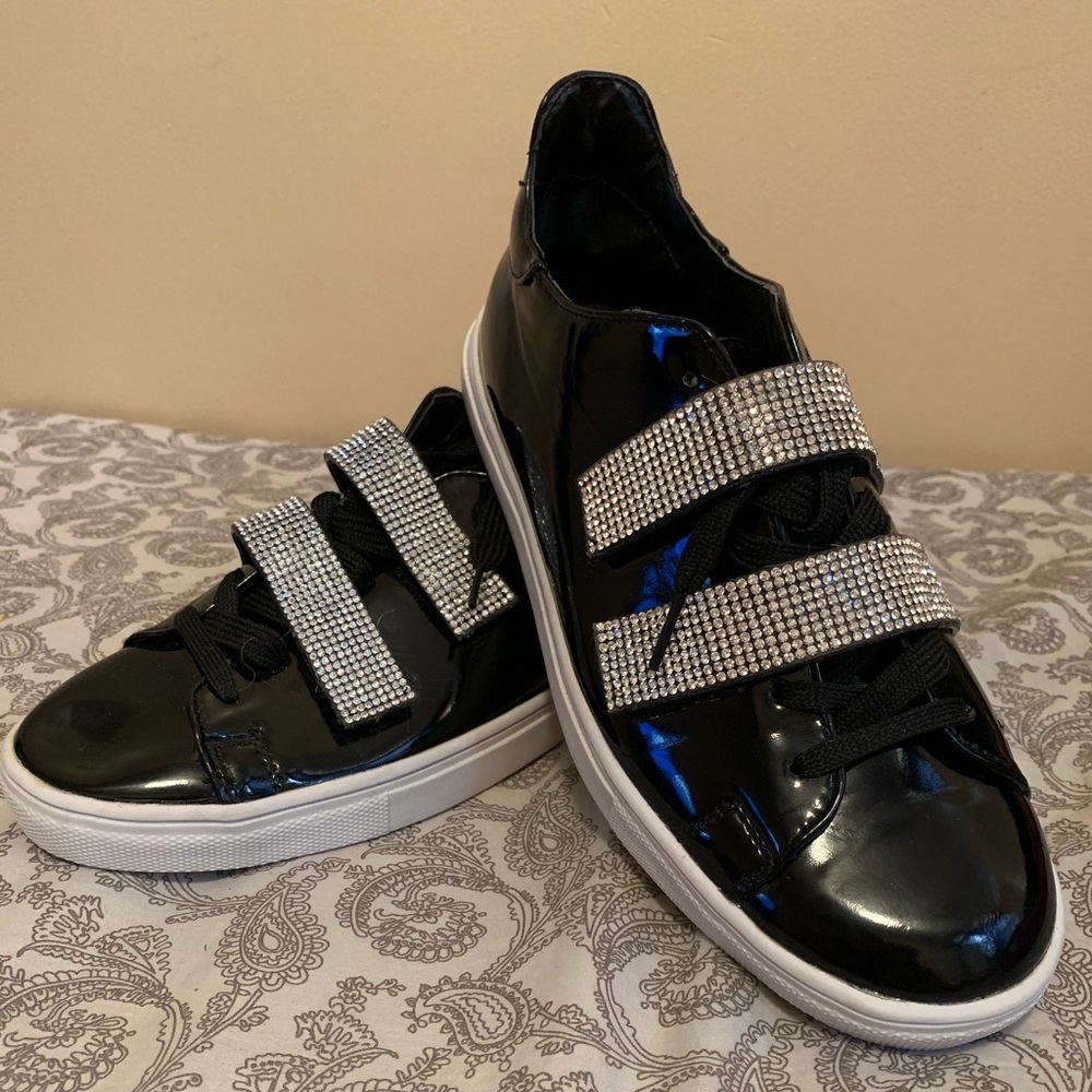 Black Leather Sneakers